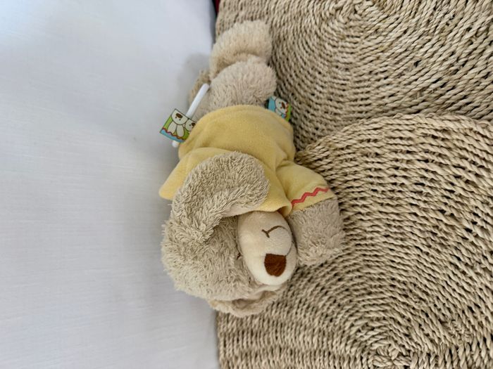 Doudou musical chien sweat capuche jaune NICOTOY - photo numéro 2
