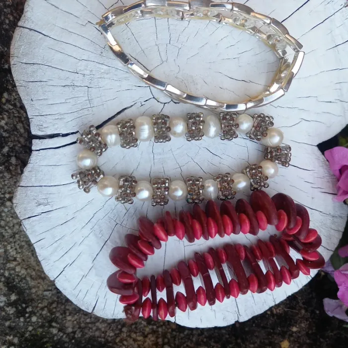 Lot bracelet vintage élastique - photo numéro 3