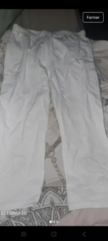 Pantacourt fille motif papillon brodé