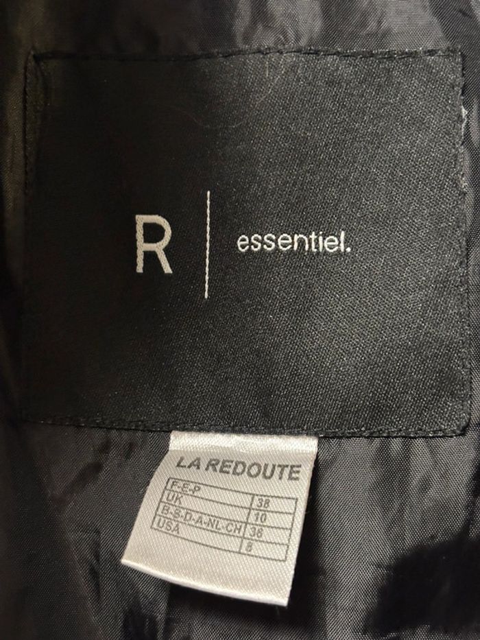 Superbe manteau doudoune neuf noir R Essentiel taille 38 - photo numéro 8