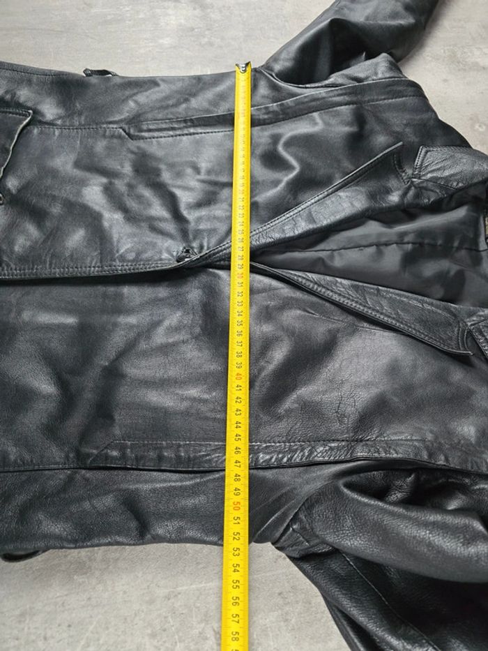 Veste cuir vintage noir homme taille 42 bon état - photo numéro 15