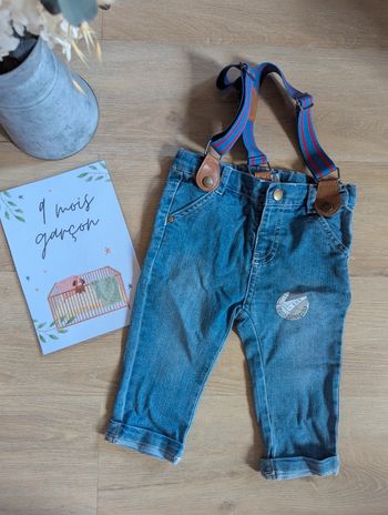 Salopette Mots d'enfants 9 mois en jean