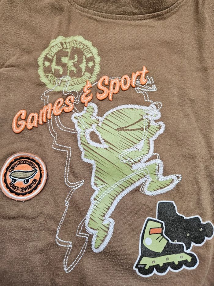 T.shirt manches longues marron Tissaia 4 ans - photo numéro 2