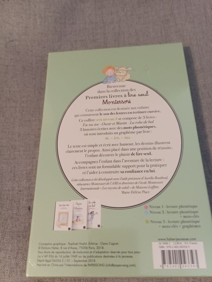 Coffret de 3 livres de lecture Montessori neuf - photo numéro 3