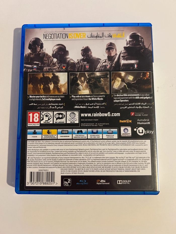 Rainbows x siège PS4 - photo numéro 4