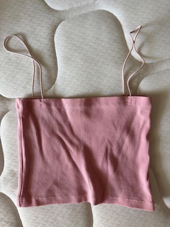 Top court à bretelles rose Zara