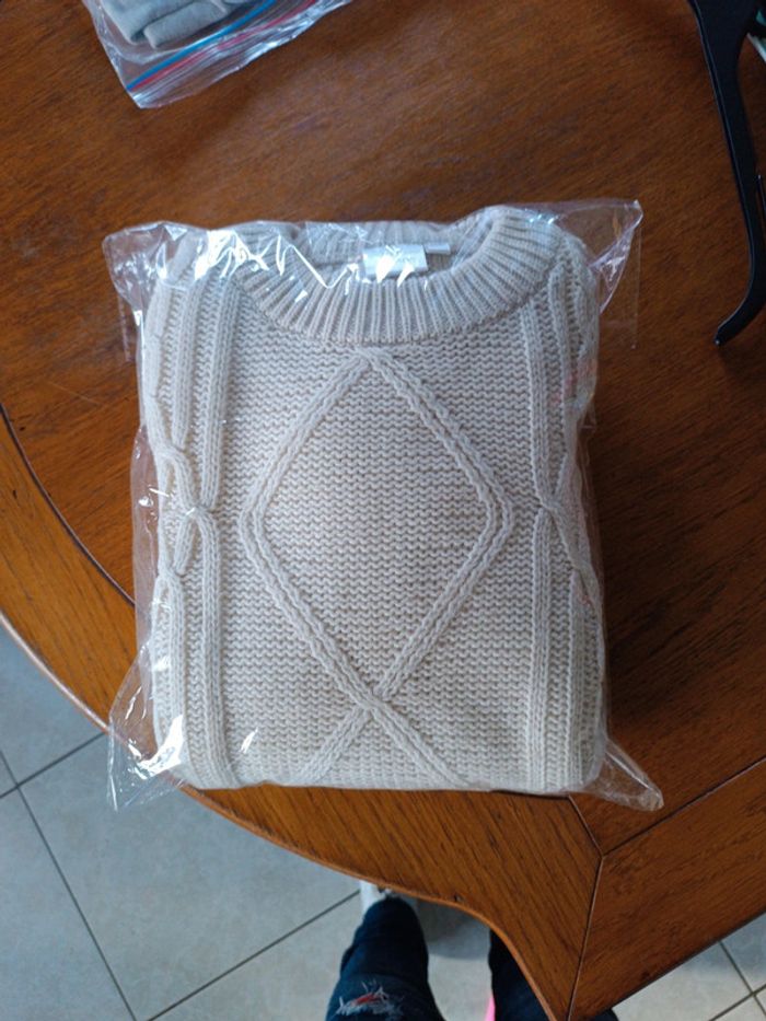 Pull crème à torsades XL - photo numéro 5