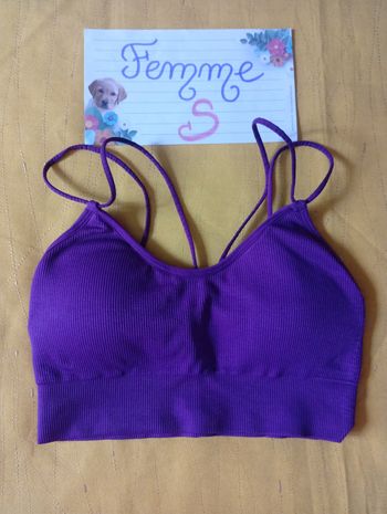 Brassière de sport violette New Yorker Taille S