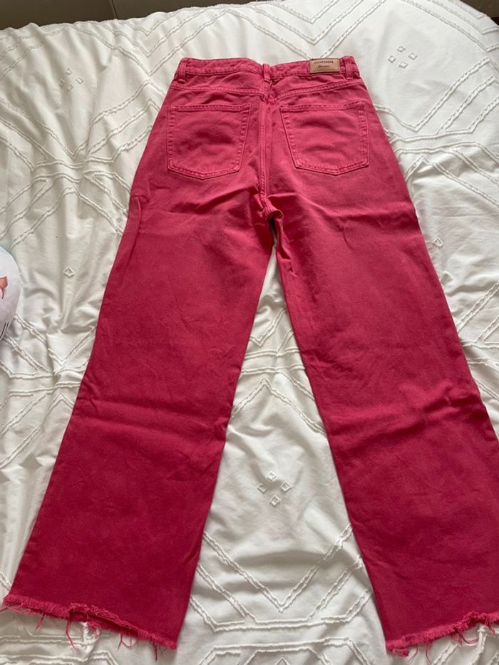 jeans rose wide leg - photo numéro 4