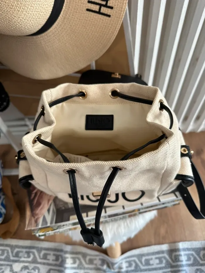 Sac à dos Liu Jo beige et noir - photo numéro 7