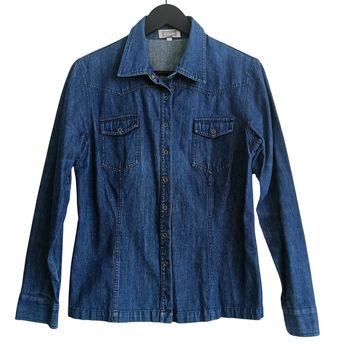 Chemise en jean bleu marine. Etam. Taille 38