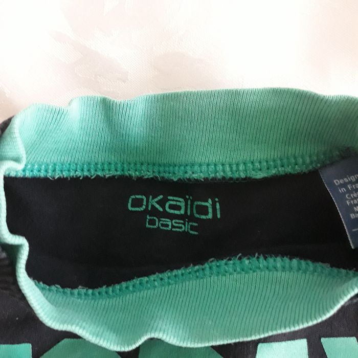 Faby27800 Polo "OKAIDI" 3 ans bleu marine et vert manches longues - photo numéro 4