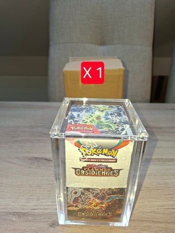 Protection acrylique premium demi display Pokémon aimantée épaisse 8mm