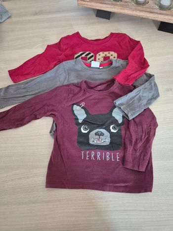 Lot t shirt manches longues 24 mois