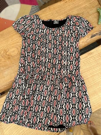 Robe d’été Fpc fille ado  16 14 ans noire et rose fluo