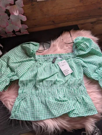 Top - Vert - H&M. Neuf . Xxs