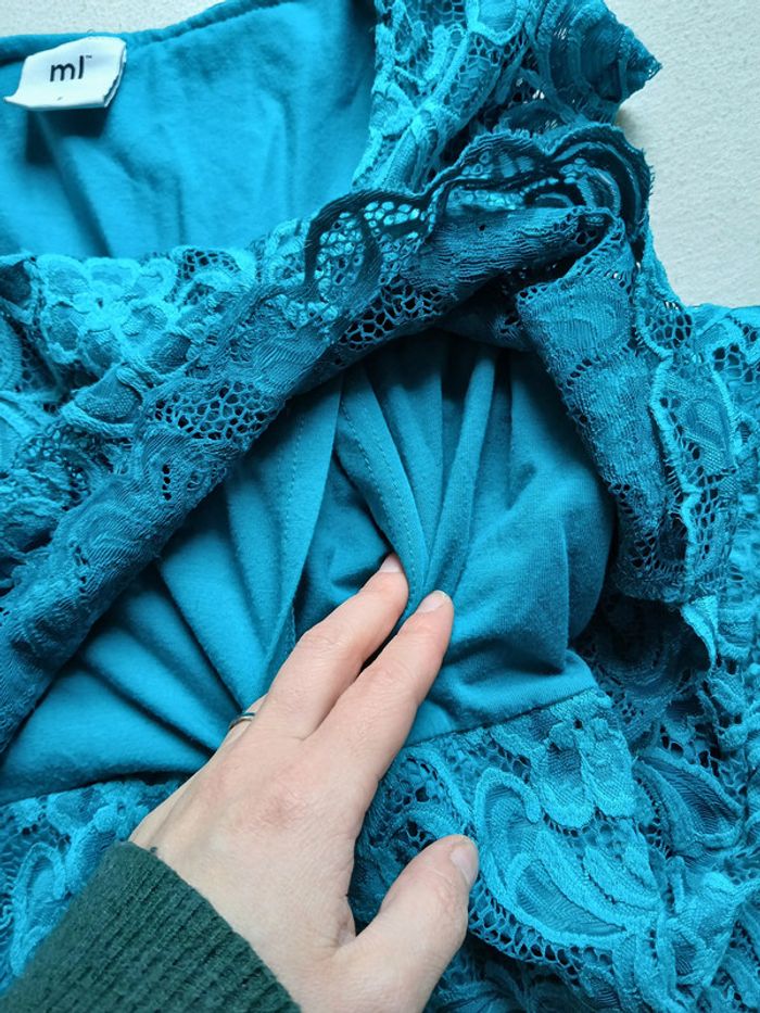 Robe d'allaitement turquoise - photo numéro 3