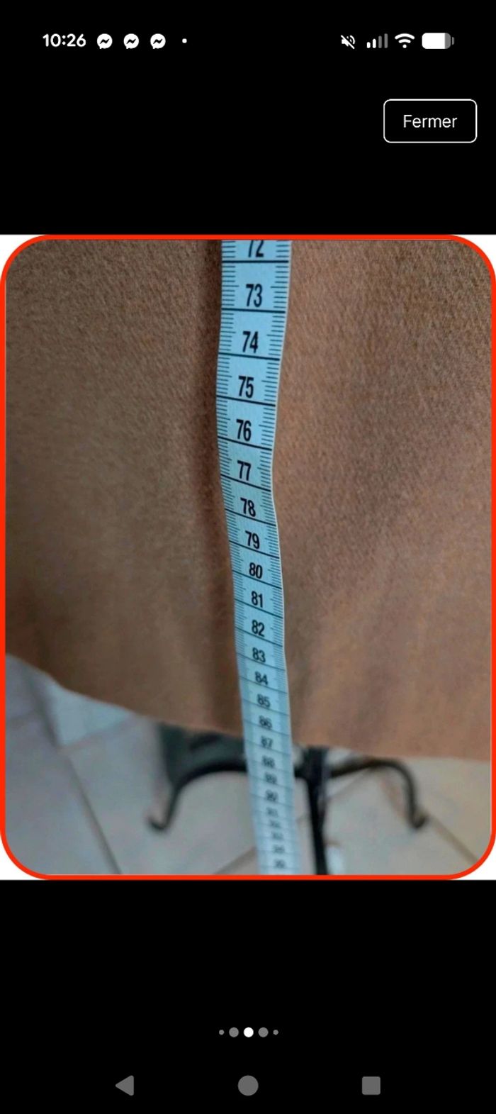 Superbe Manteau Droit Camel de la marque VILA Clothes - photo numéro 8