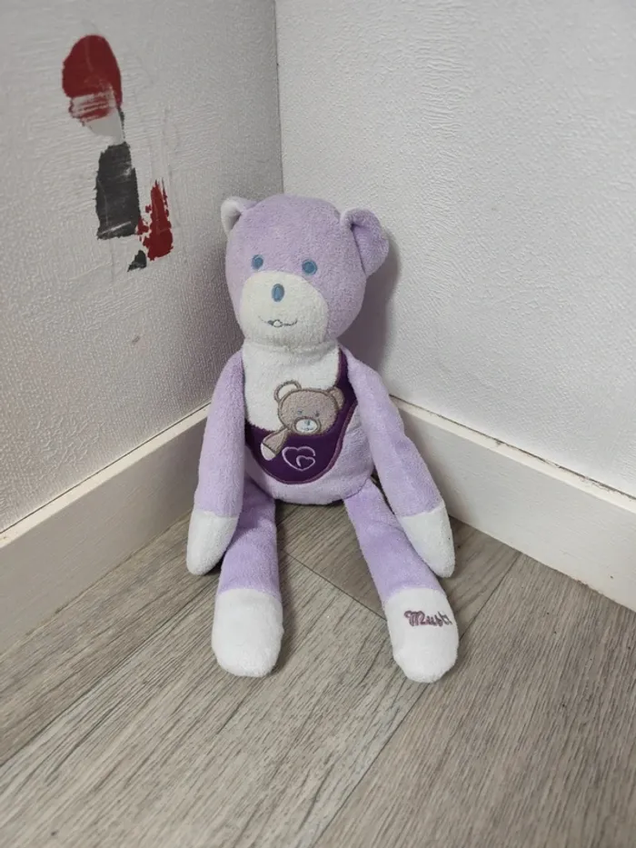 Peluche/doudou Musti violet