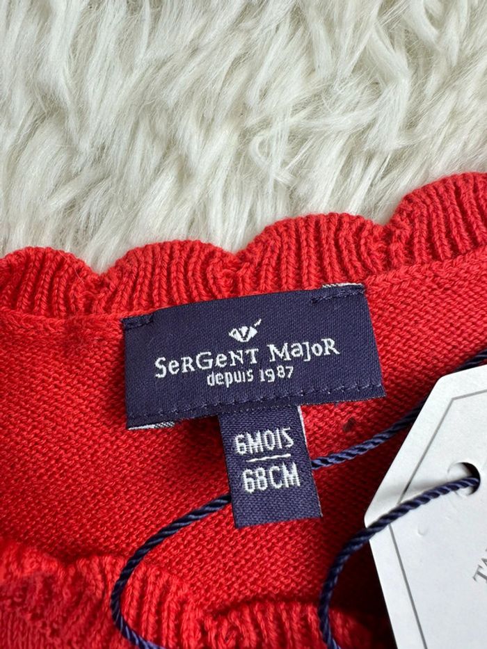 Gilet rouge sergent major taille 6 mois - photo numéro 3