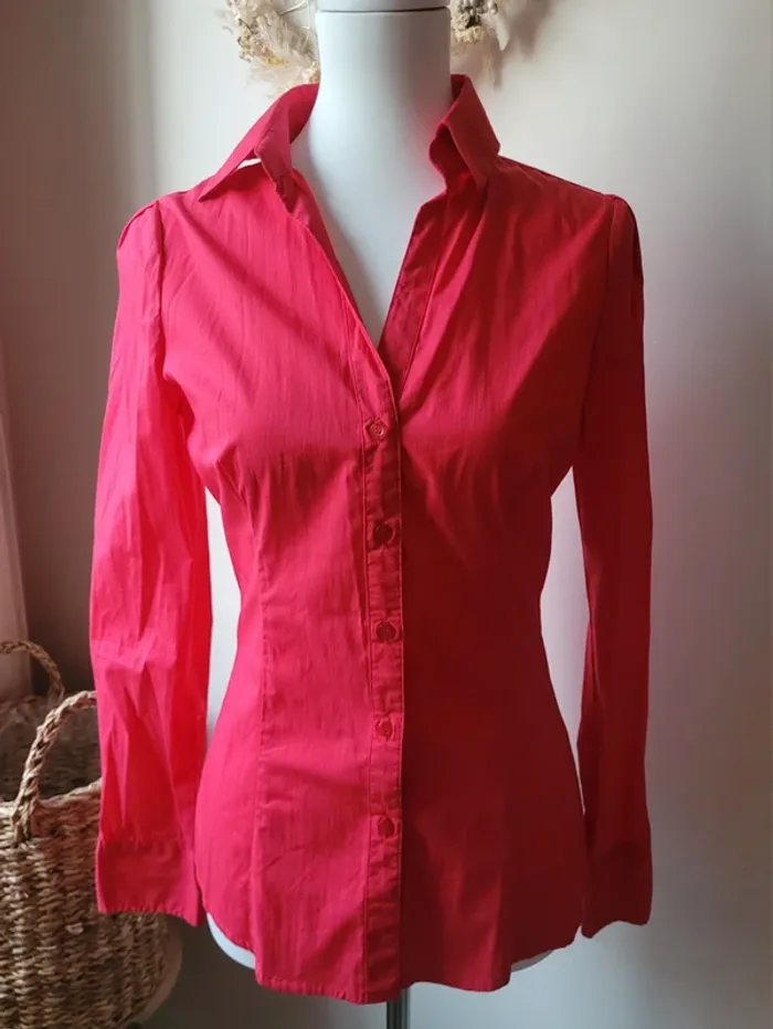 Chemise cintrée rose taille S