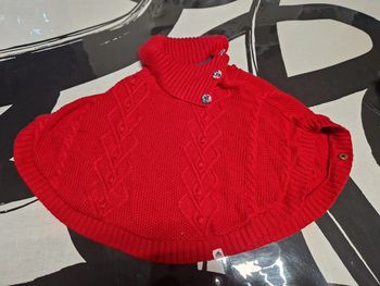 Poncho pull sergent major 4/5 ans rouge