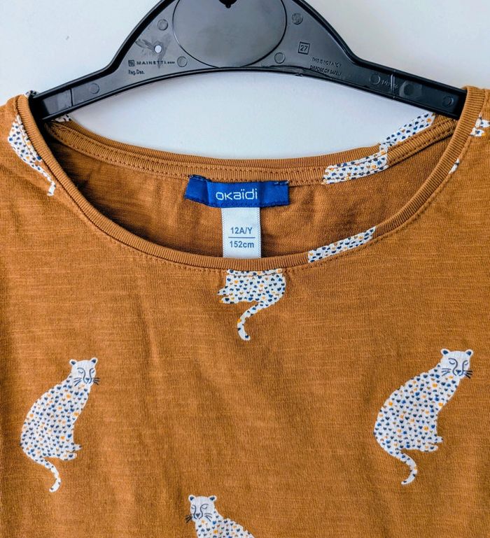 T-shirt manches courtes motifs léopard fille été parfait état - Okaïdi - 12 ans - photo numéro 3