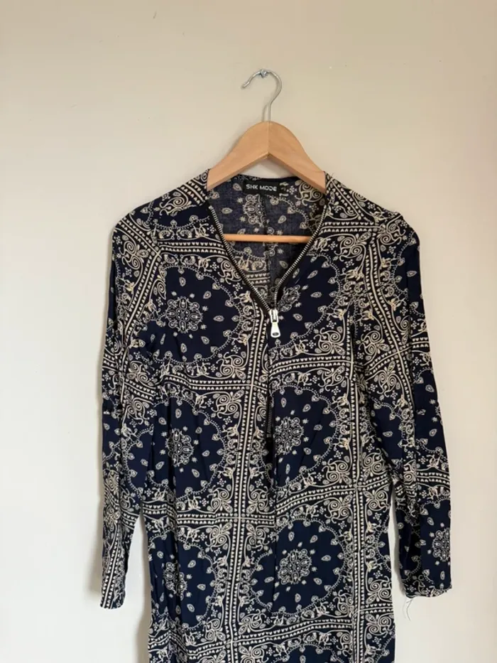 Robe imprimée marine - photo numéro 3