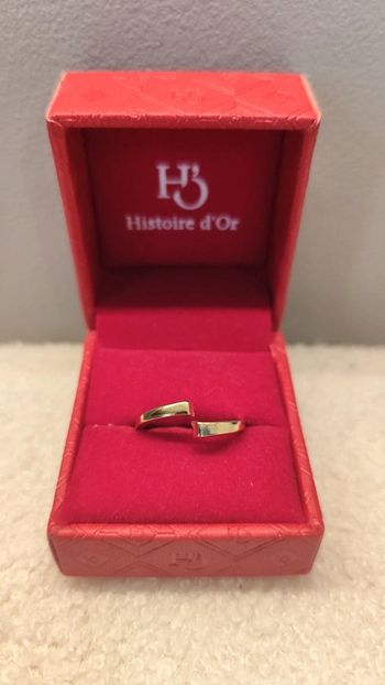 Bague effet cassure dorée - 19mm