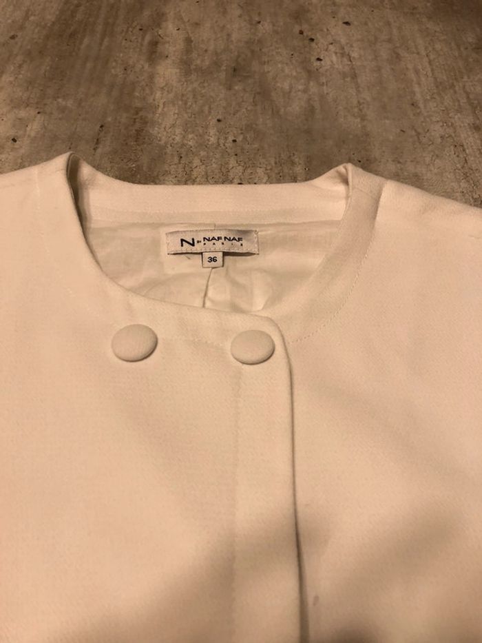 petite veste naf naf blanche - photo numéro 3