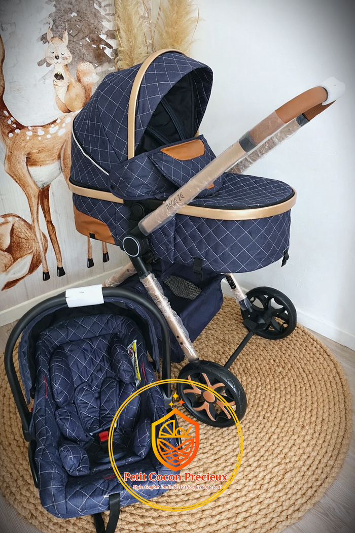 Poussette 3-en-1 Magic ZC bleu / Neuve / Vendeuse déclarée dans la puériculture.