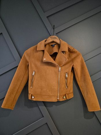 Veste 'cuir' retourné Kiabi 10 ans
