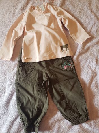 Ensemble pantalon tee shirt manche longue