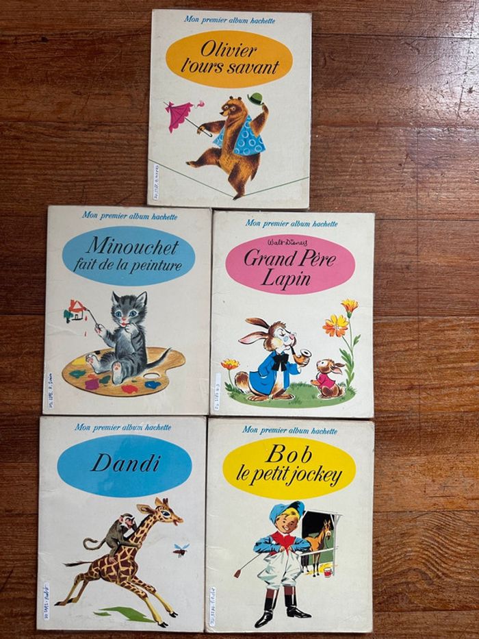Mon premier album Hachette - lot de livres anciens vintage bd blancs Pierre Probst..