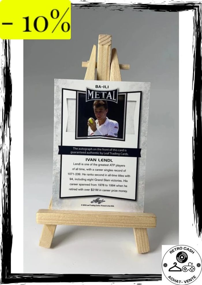 2016 Leaf Metal Auto Noir #BAIL1 Ivan Lendl - photo numéro 4