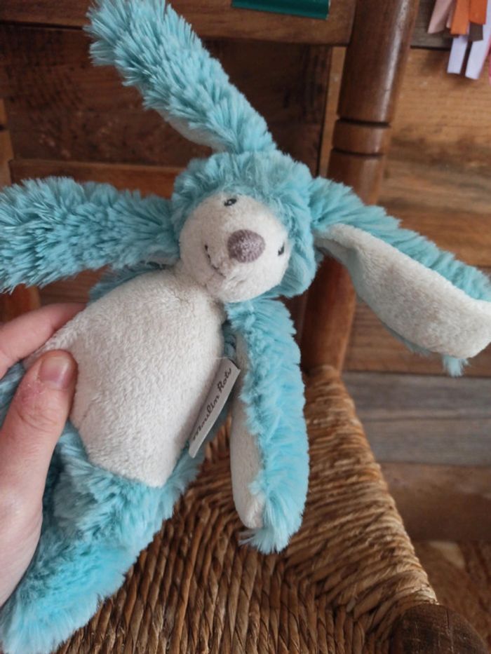 Lapin bleu hochet la Bande à Basile moulin roty tbe - photo numéro 6