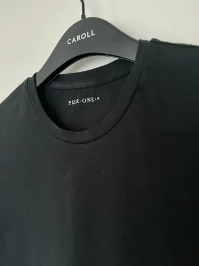 Tee-shirt noir uni Pier One Taille M - photo numéro 2