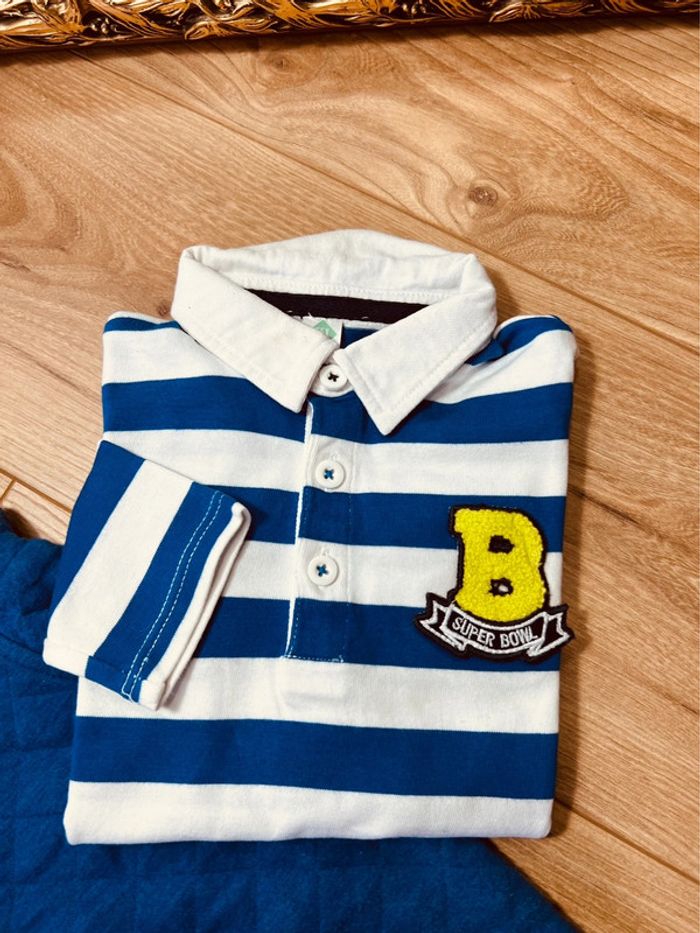 Taille 18 mois ensemble 2p garçon Tex bleu et blanc * B * 💙 - photo numéro 5