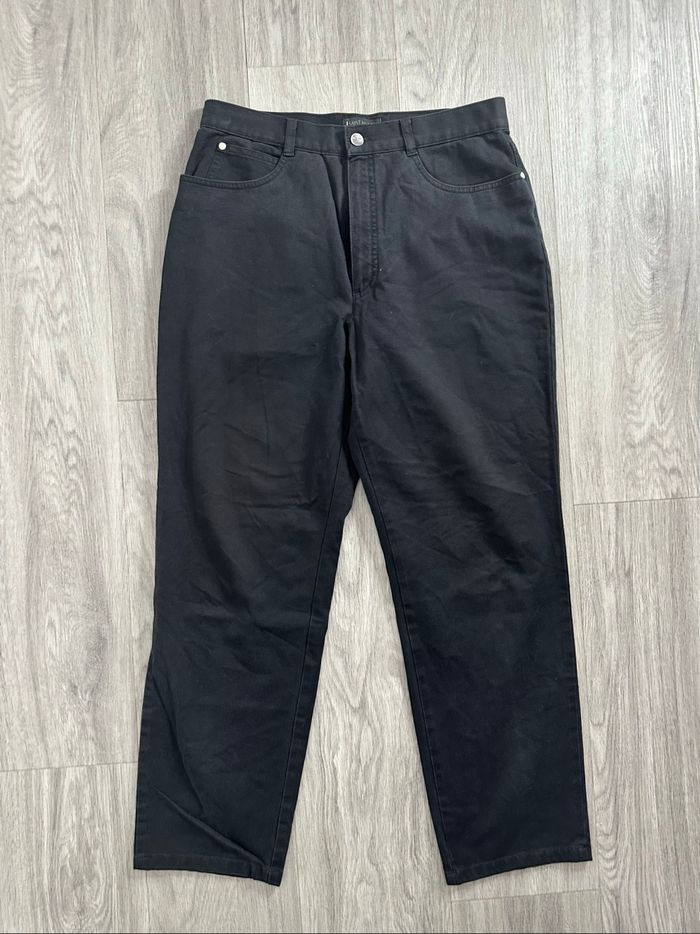 Jean denim taille haute noir Saint Hilaire Vintage T44 XXL