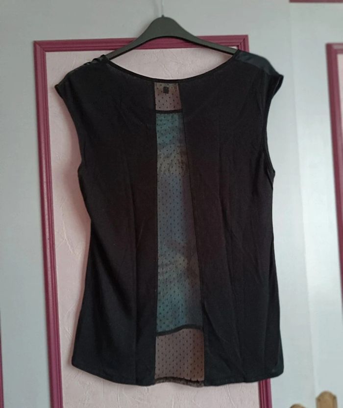 Haut noir bleu motif "Lion" T.L(40) - photo numéro 7