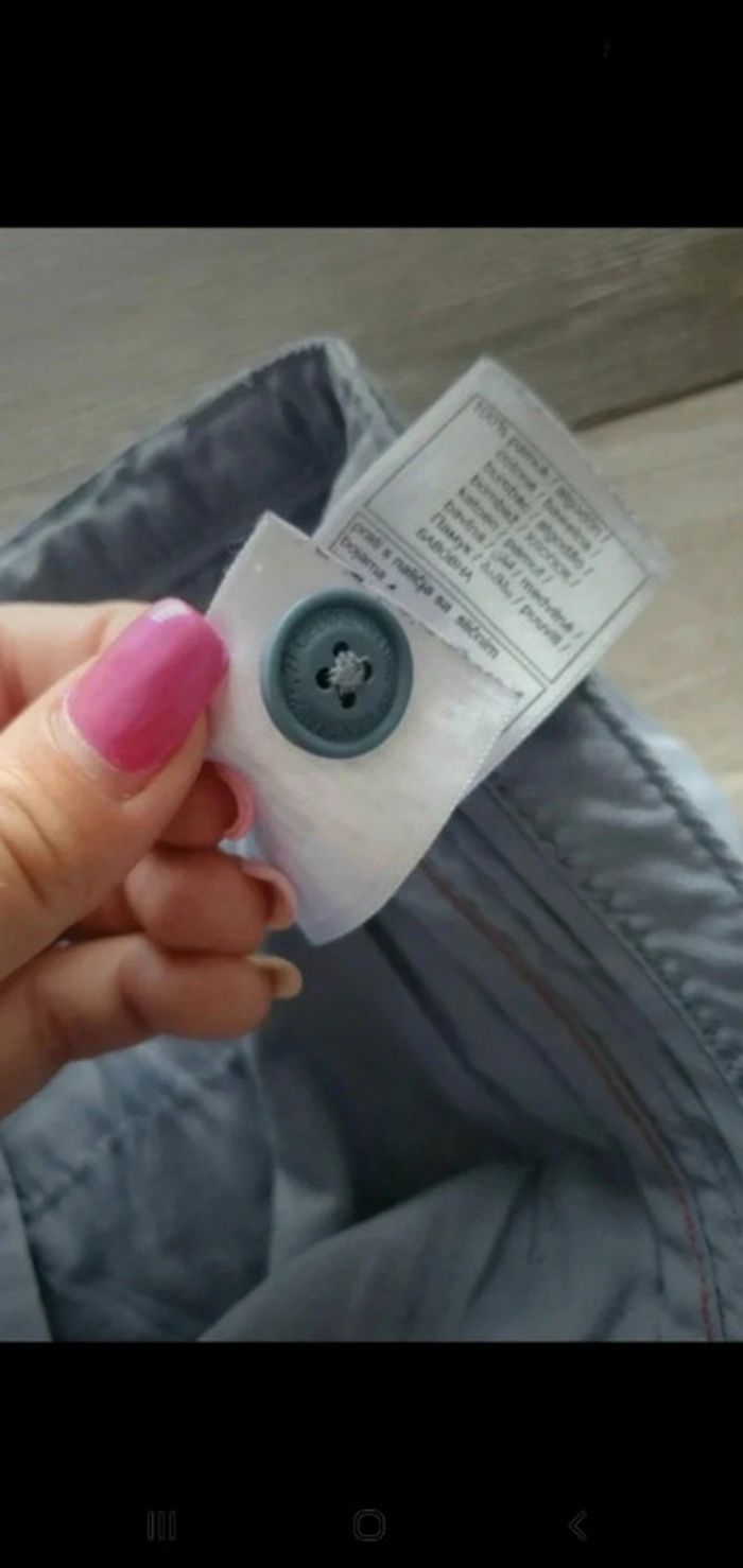 Short bleu turquoise/gris en coton - Celio - taille 36 - photo numéro 4