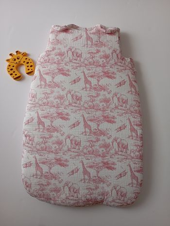 Gigoteuse bébé 100% coton savane rose 