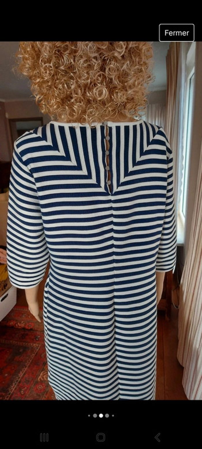 Robe manches 3/4 Lerros t XL bleu et blanc - photo numéro 5