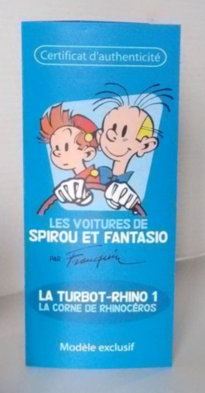 Voiture SPIROU ET FANTASIO : La Turbo-Rhino 1 - La corne de rhinocéros (SCELLÉ) - photo numéro 4