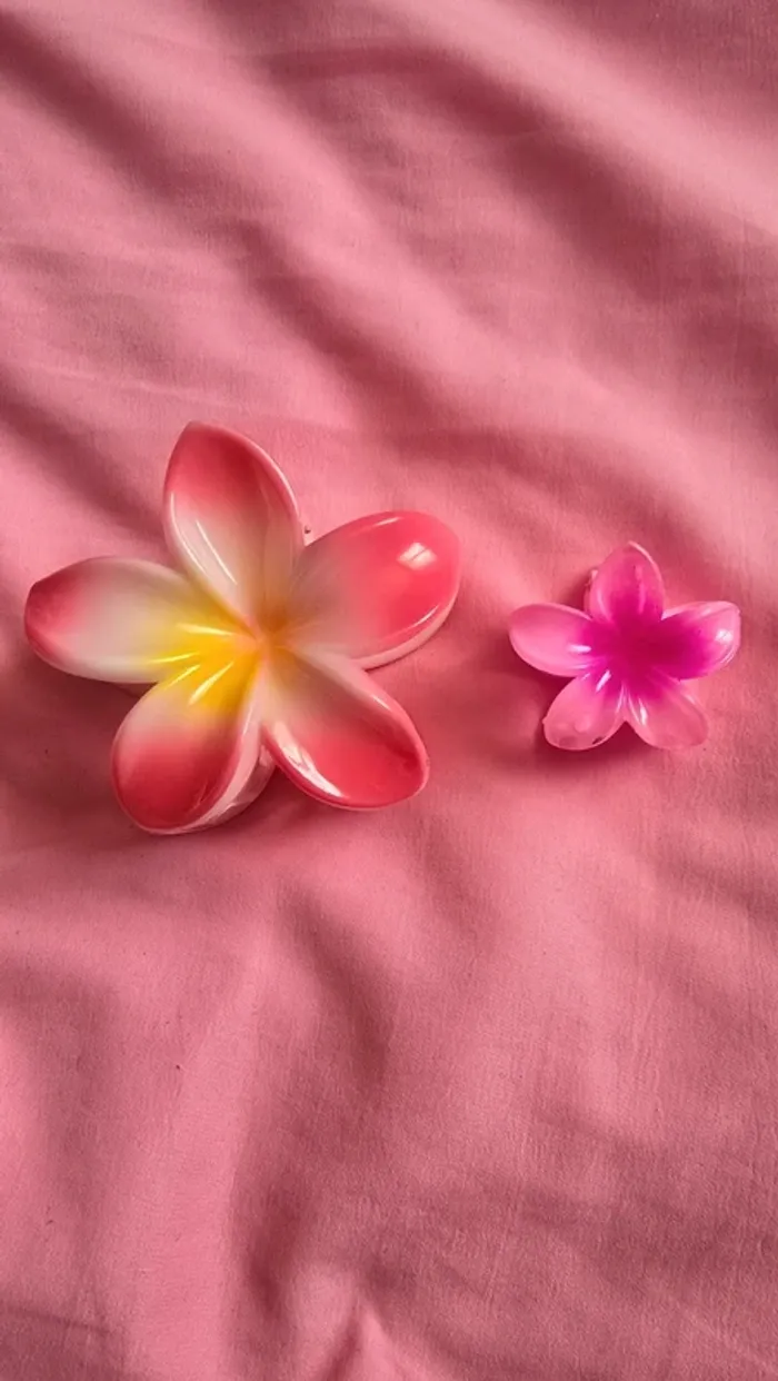 Lot pince a cheveux fleurs d'hibiscus neuf