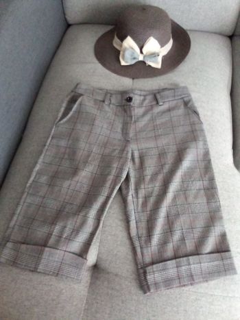 Beau pantacourt à carreaux S