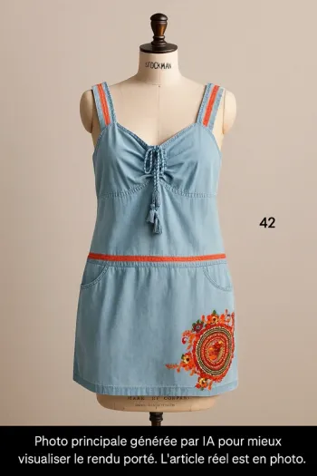 Jolie robe d'été en jean léger T42 Coline