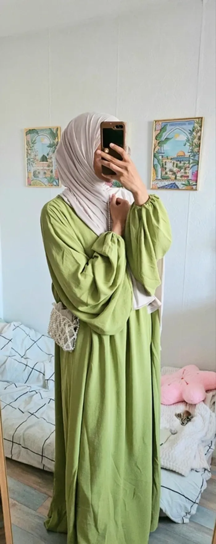 Robe verte pomme bouffante taille unique neuve - photo numéro 17