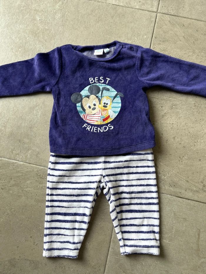 Ensemble bébé velours 6 mois
