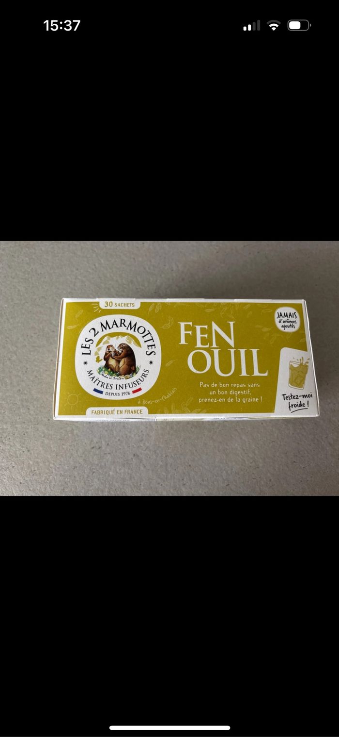 Tisane fenouil allaitement les 2 marmottes neuf